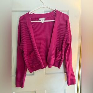 Sincerely Jules Fuchsia Ribbed Cardigan
